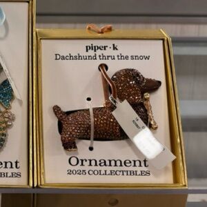 Viral Piper K Dachshund collectible Ornament 2025